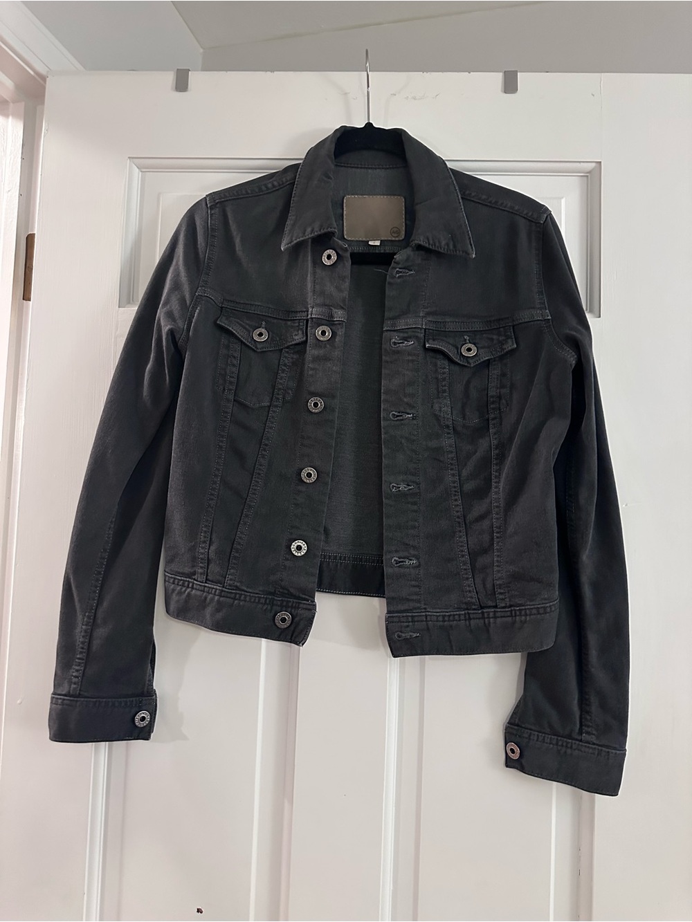 Ag Adriano Goldschmied Washed Black Denim Jacket